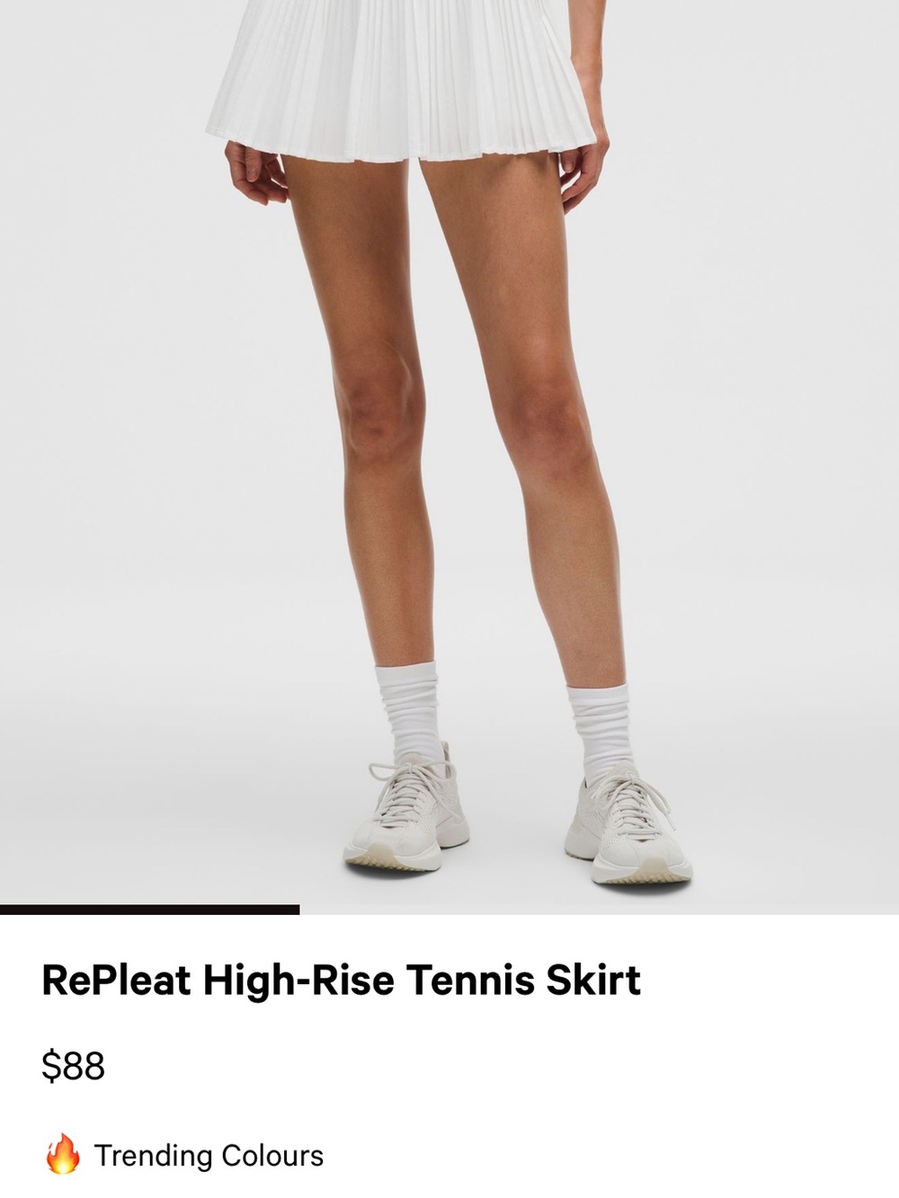 Lululemon RePleat High-Rise White Pleated Tennis Skirt - Picture 2 of 11